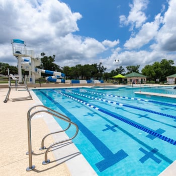 Doris Roznovak Aquatic Center in Taylor, TX, featuring Spectrum Aquatics' products.