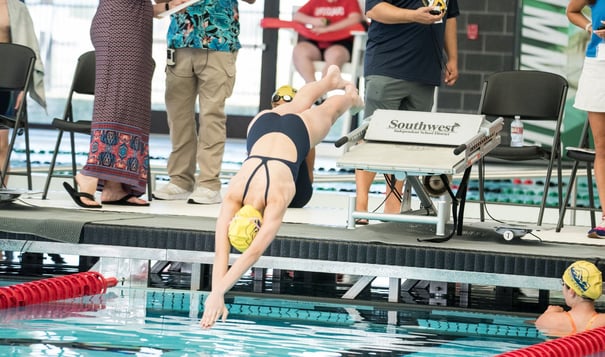 Southwest ISD Xcellerator with athlete jumping