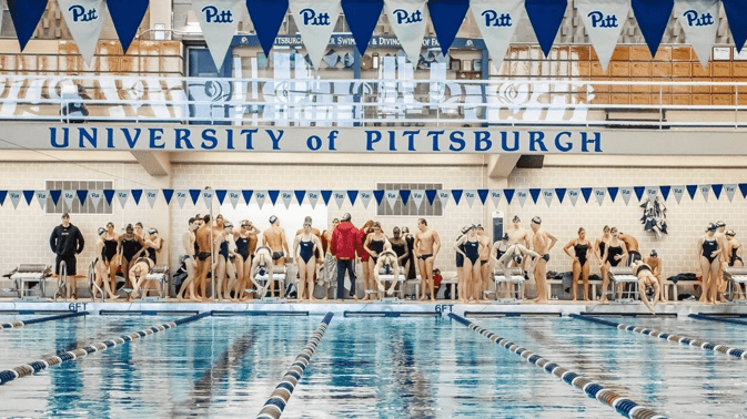 University of Pittsburgh, athlete on blocks