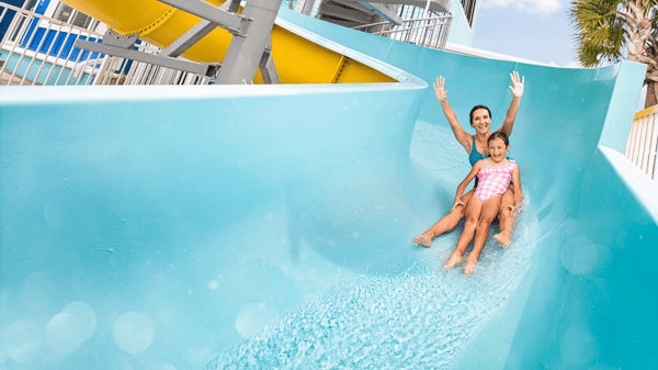 Mom and Child on Slide