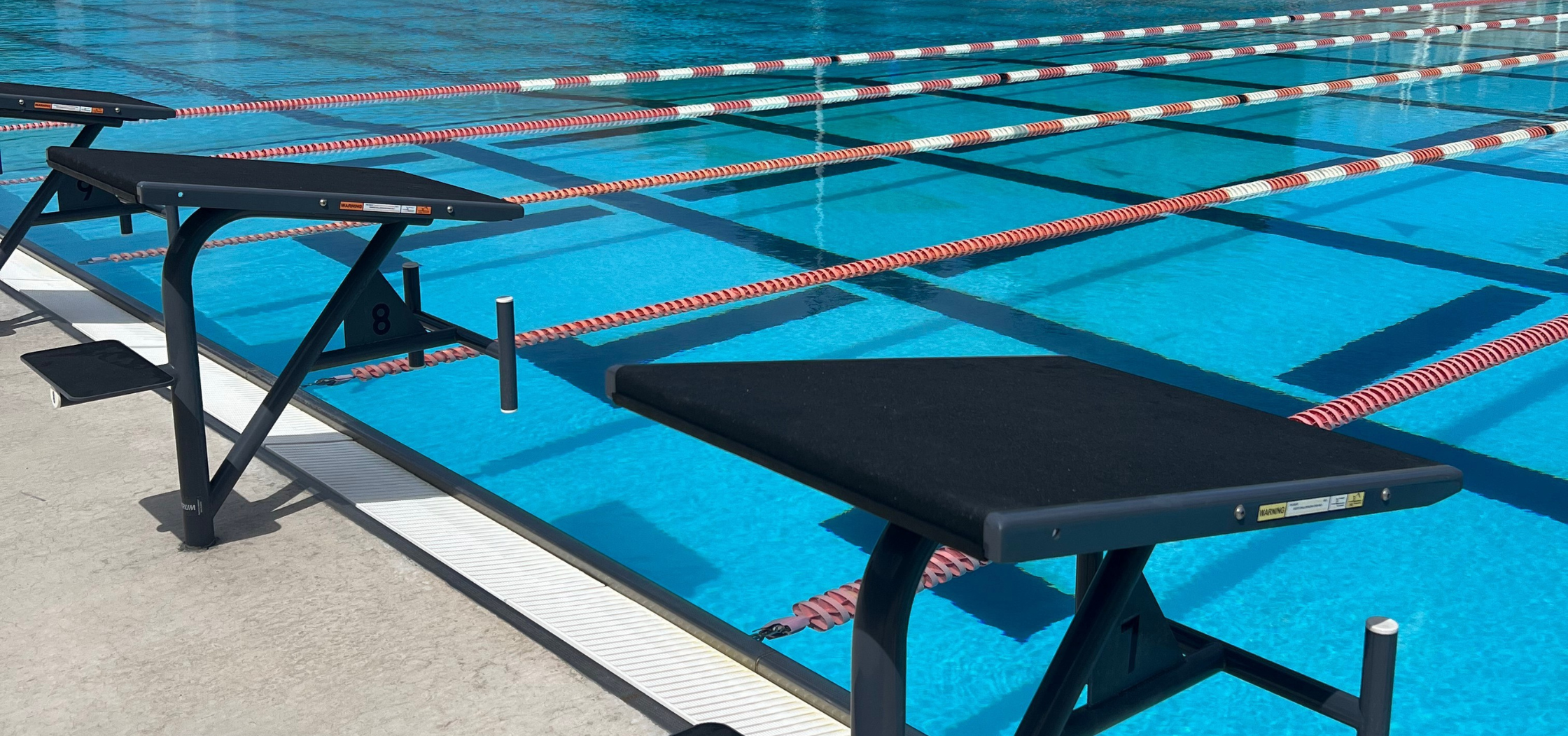 Custom Record Breaker Starting Blocks with custom Tritan Gray powder coating