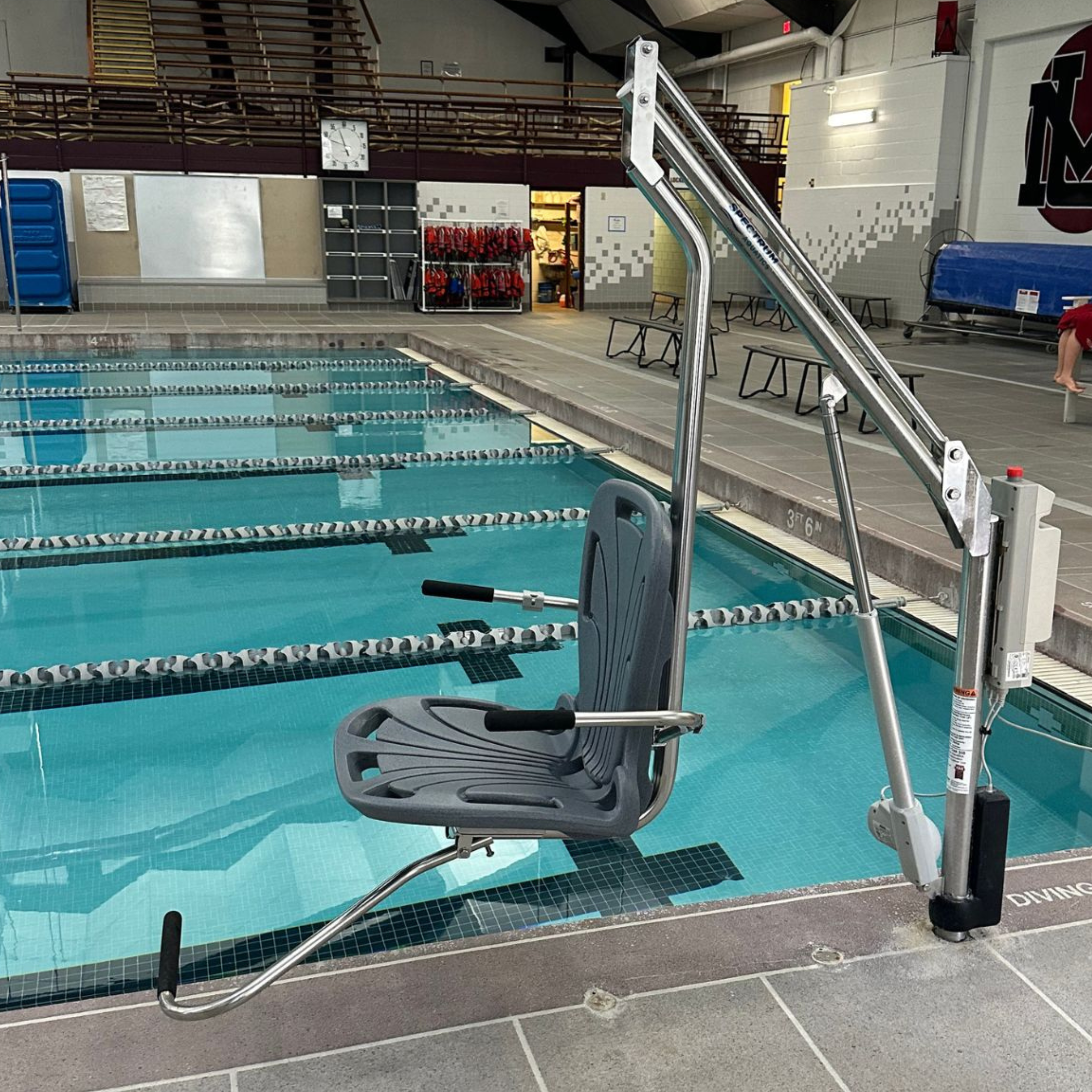Motion Trek ADA Pool Lift with new Ergonomic Seat