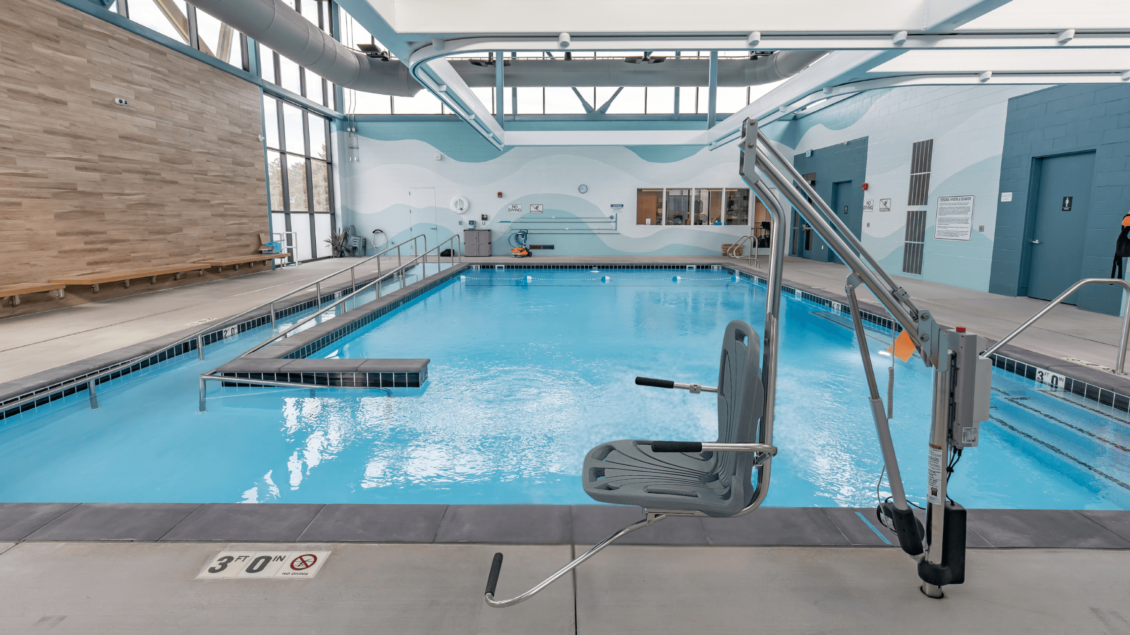 ADA Pool Lift and Access Ramp for ADA-Compliance