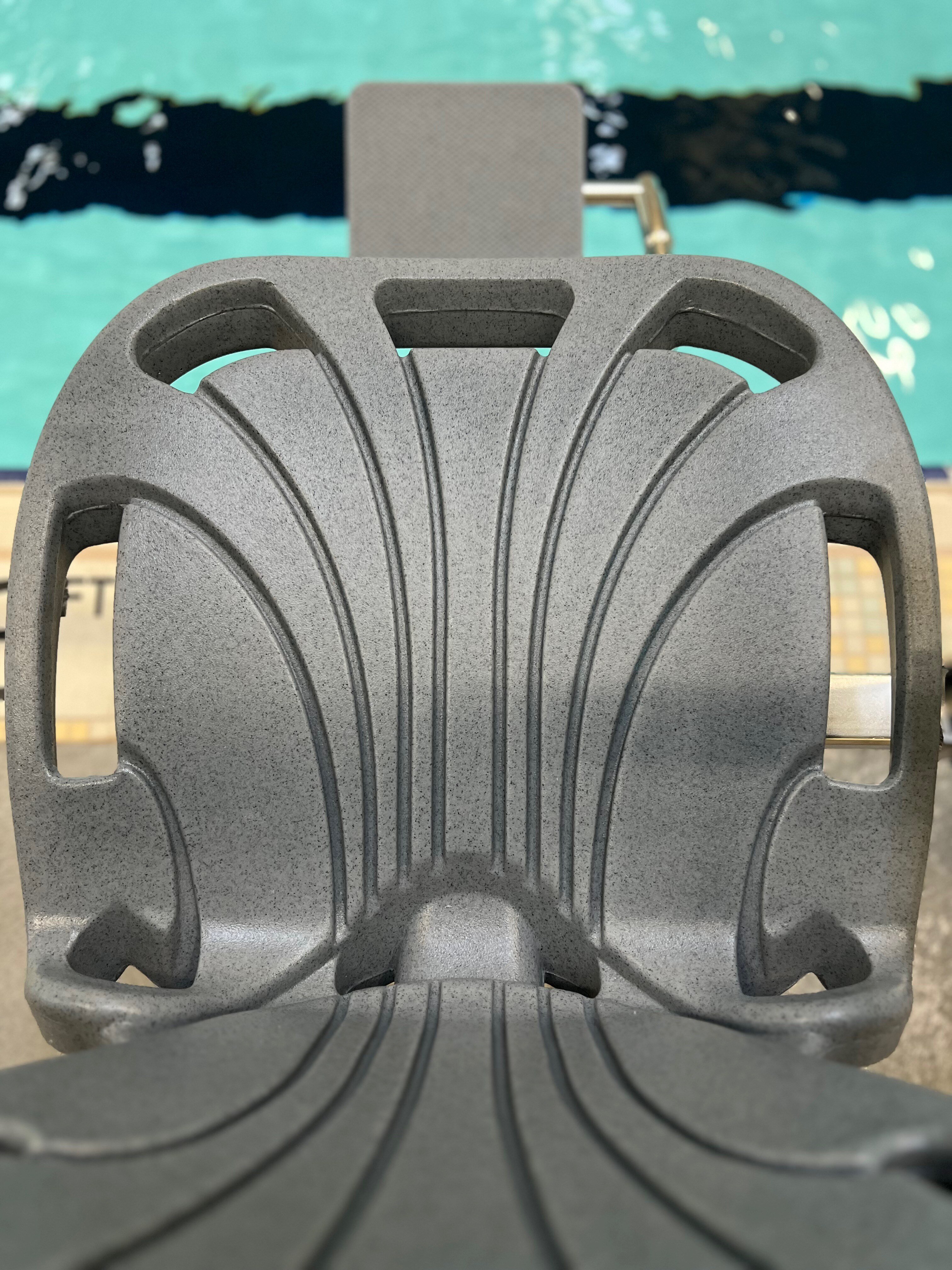 Ergonomic Pool Chair Lift Seat, top view