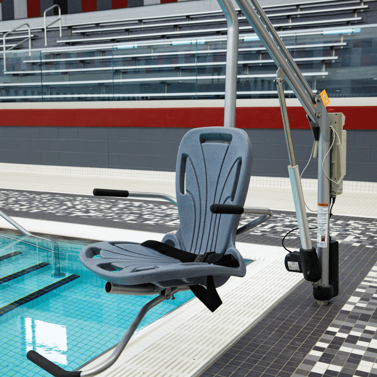 Spectrum Aquatics ADA-Compliant Pool Lift with the new Ergonomic Seat