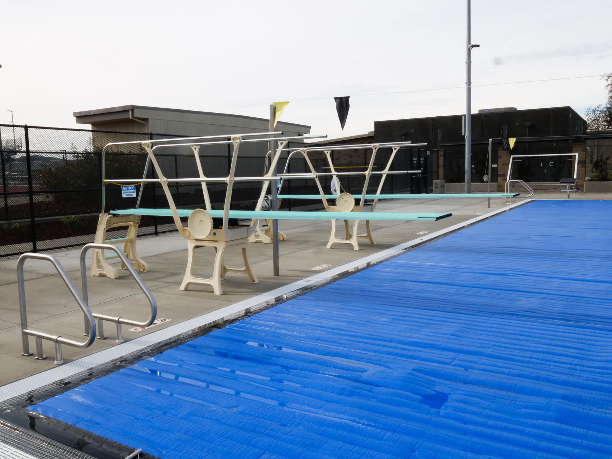 Durafirm Dive Stand with Maxiflex Diving Board at outdoor pool