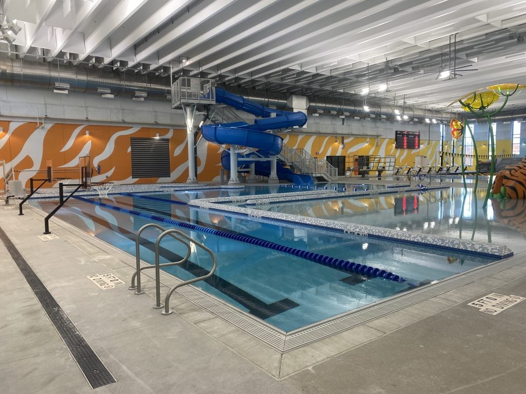 Cisco rails at indoor pool