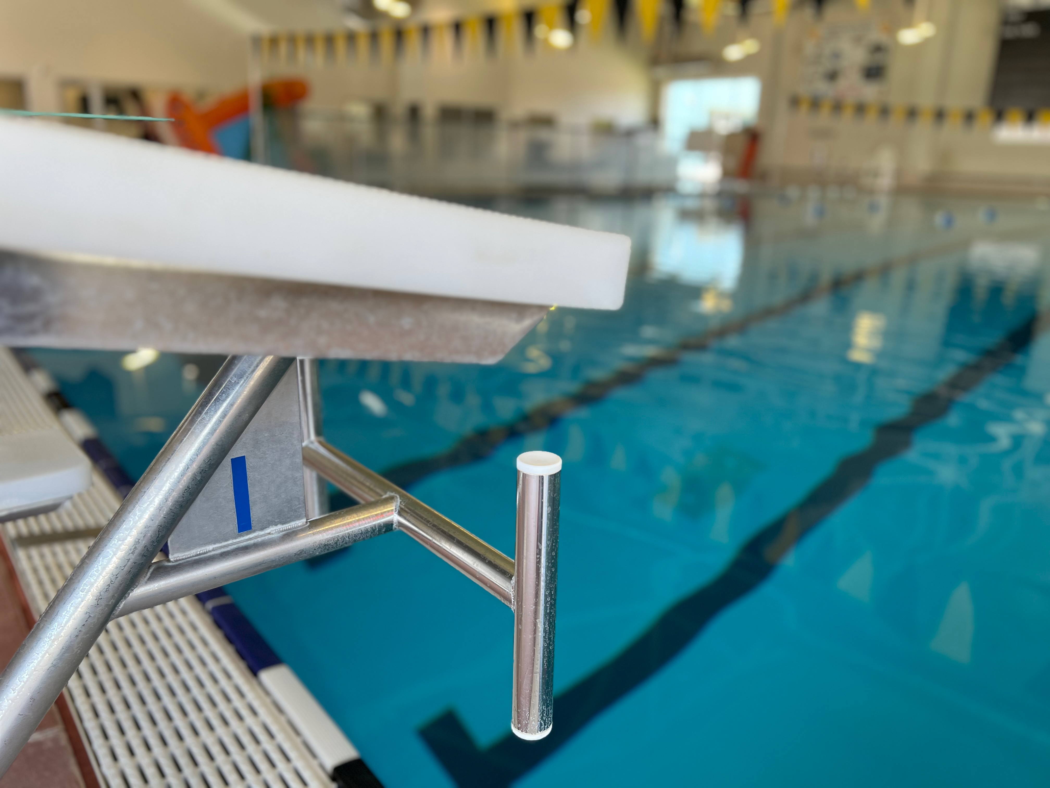 Grizzly Swimming Starting Block at indoor pool