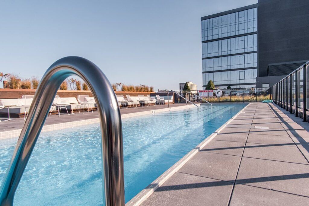 Spectra-Shield® shine on a stainless steel pool rail