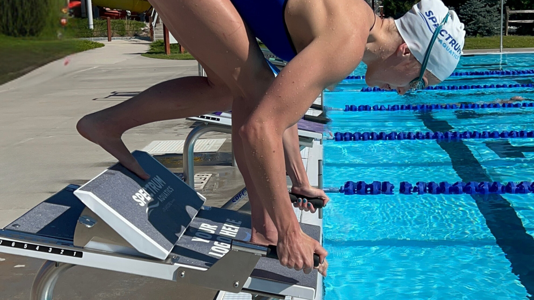 Katharine Berkoff on Spectrum Aquatics Sprint with Rapid Lock Starting Block Top