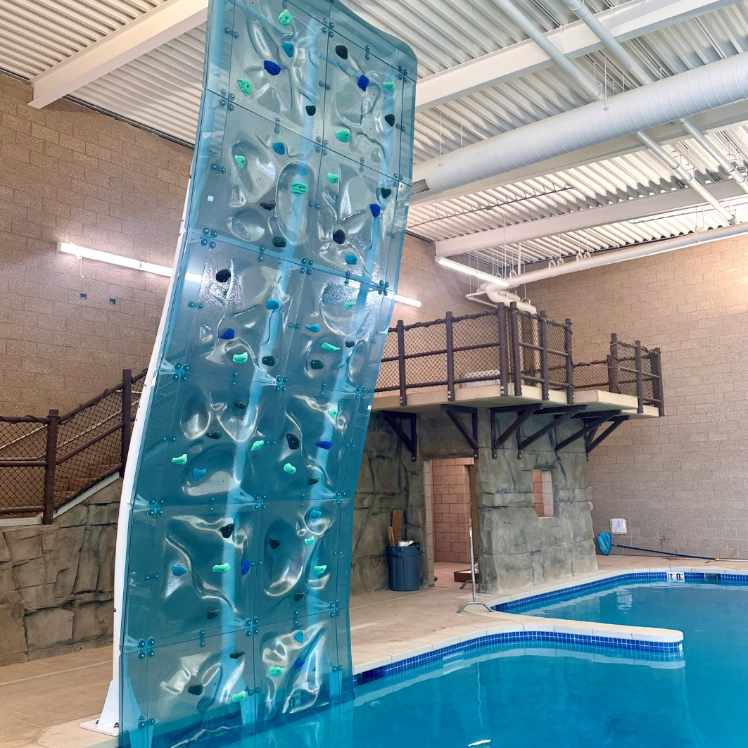 AquaClimb Luxe®, the best luxury Pool Climbing Walls at indoor pool