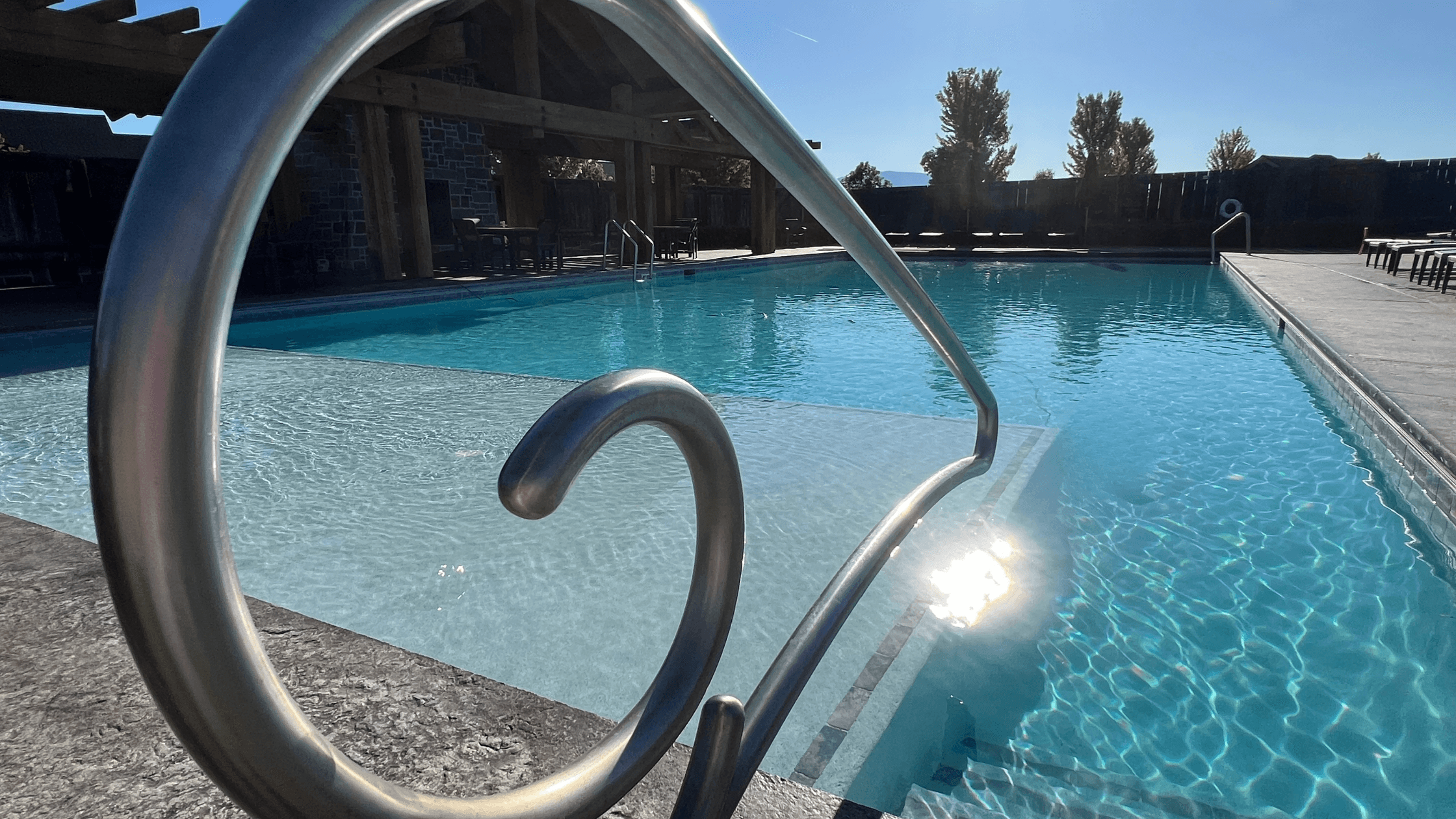 Custom stainless steel pool rails