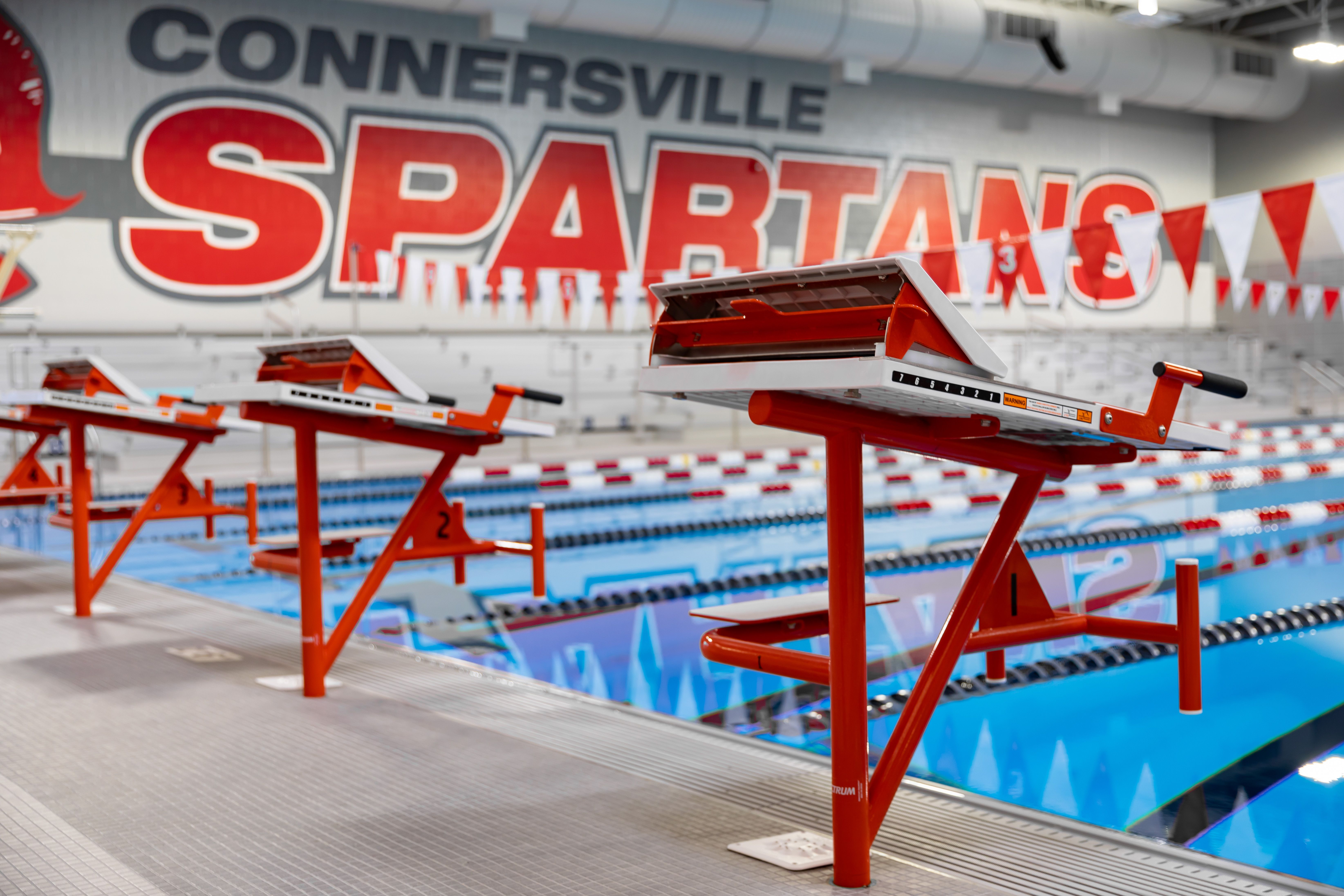 Custom Sprint with Rapid Lock Swimming Starting Blocks for a pool