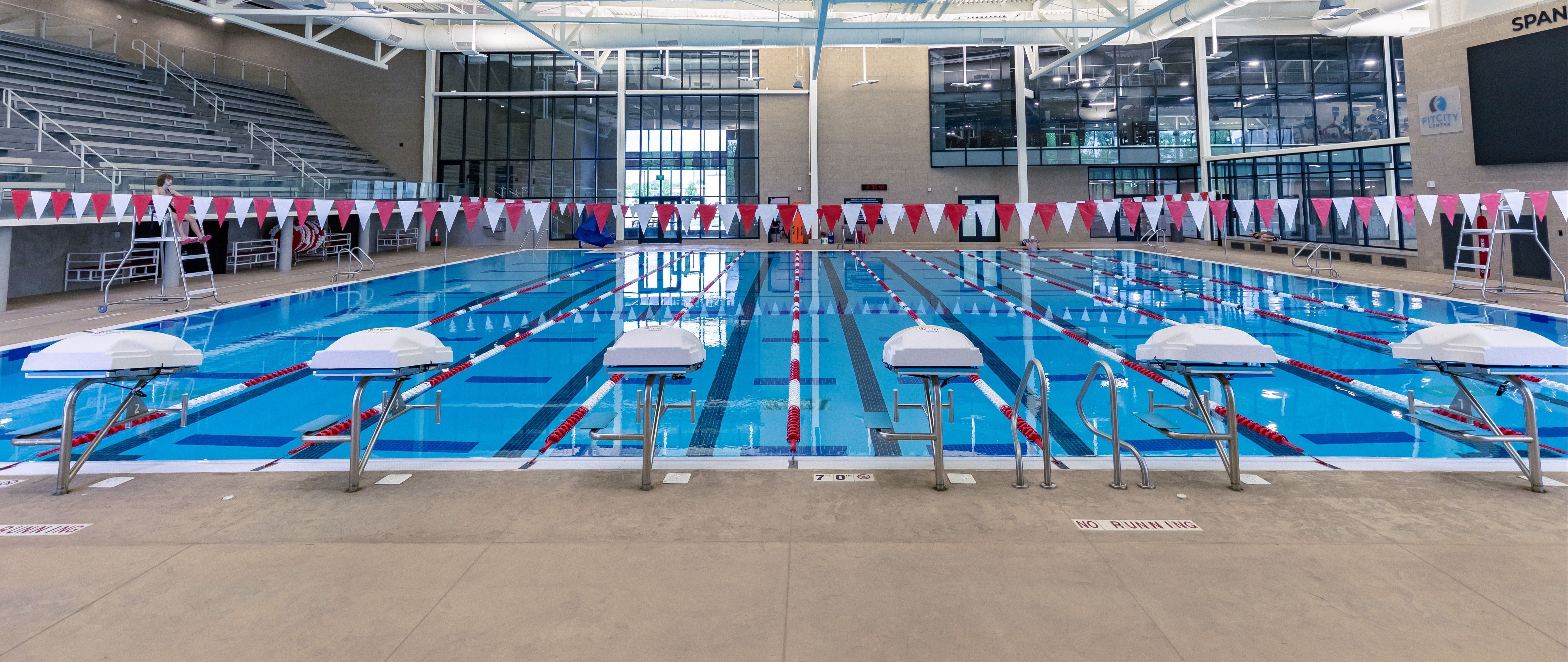 Sprint with Rapid Lock swim starting blocks at Spanish Fork FitCity