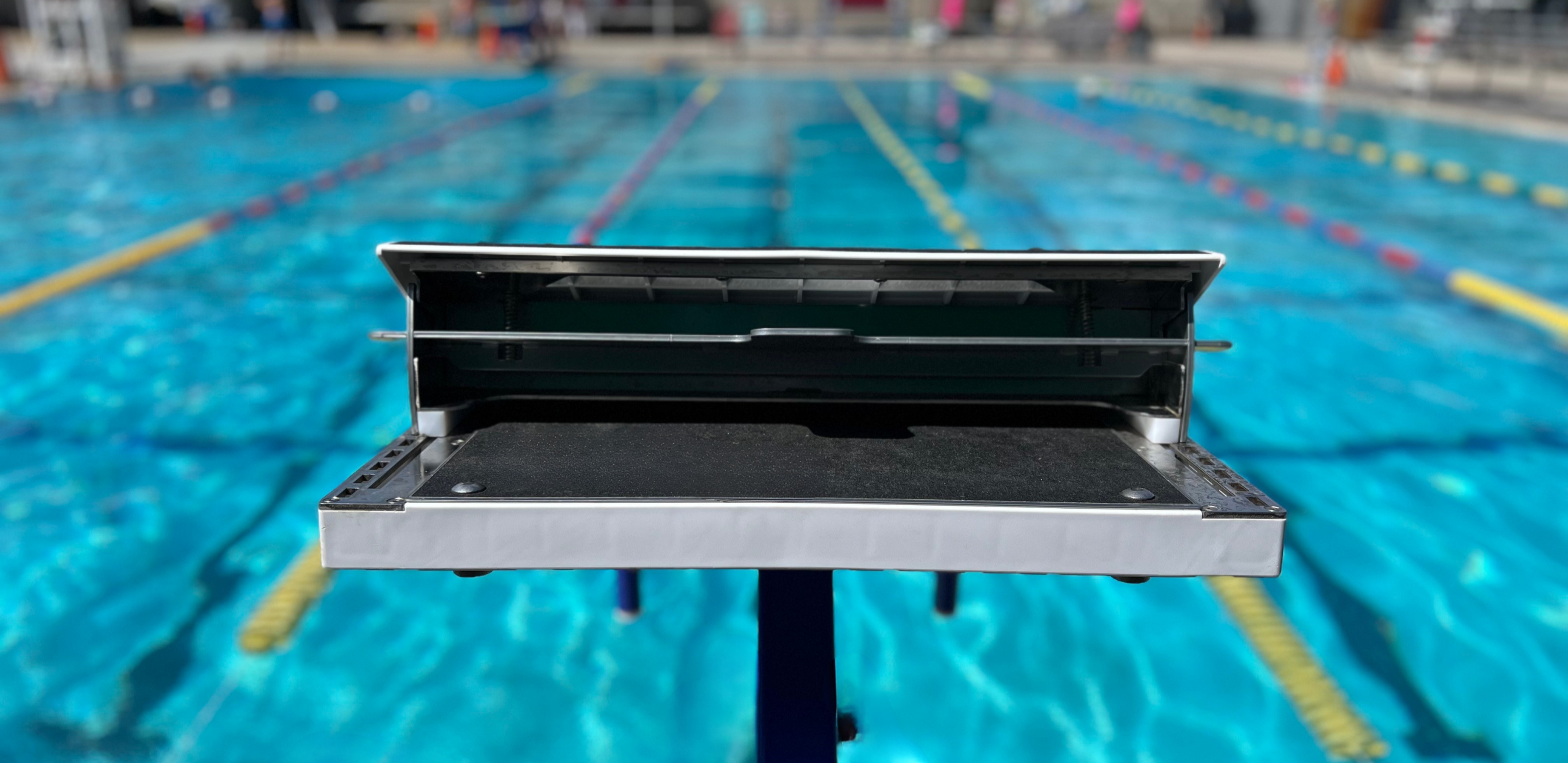 Sprint with Rapid Lock Swimming Starting Block at outdoor pool